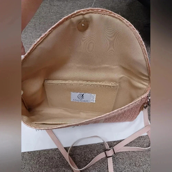 Sea &  Grass NWT Blush Shoulder Bag Clutch - Picture 4 of 6